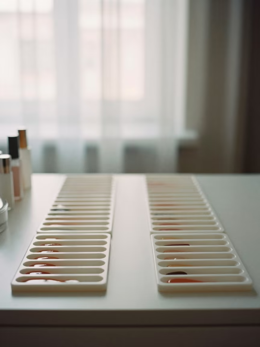 Symmetrical Lip Gloss Tester in Minsk Spa in inside a skincare treatment room in Minsk