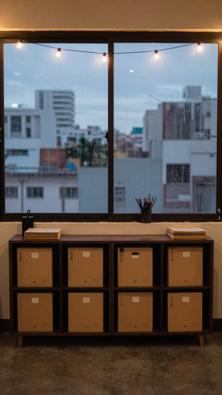 Symmetrical Office Credenza With Deal Folders in inside a coworking floor in San Francisco de Campeche