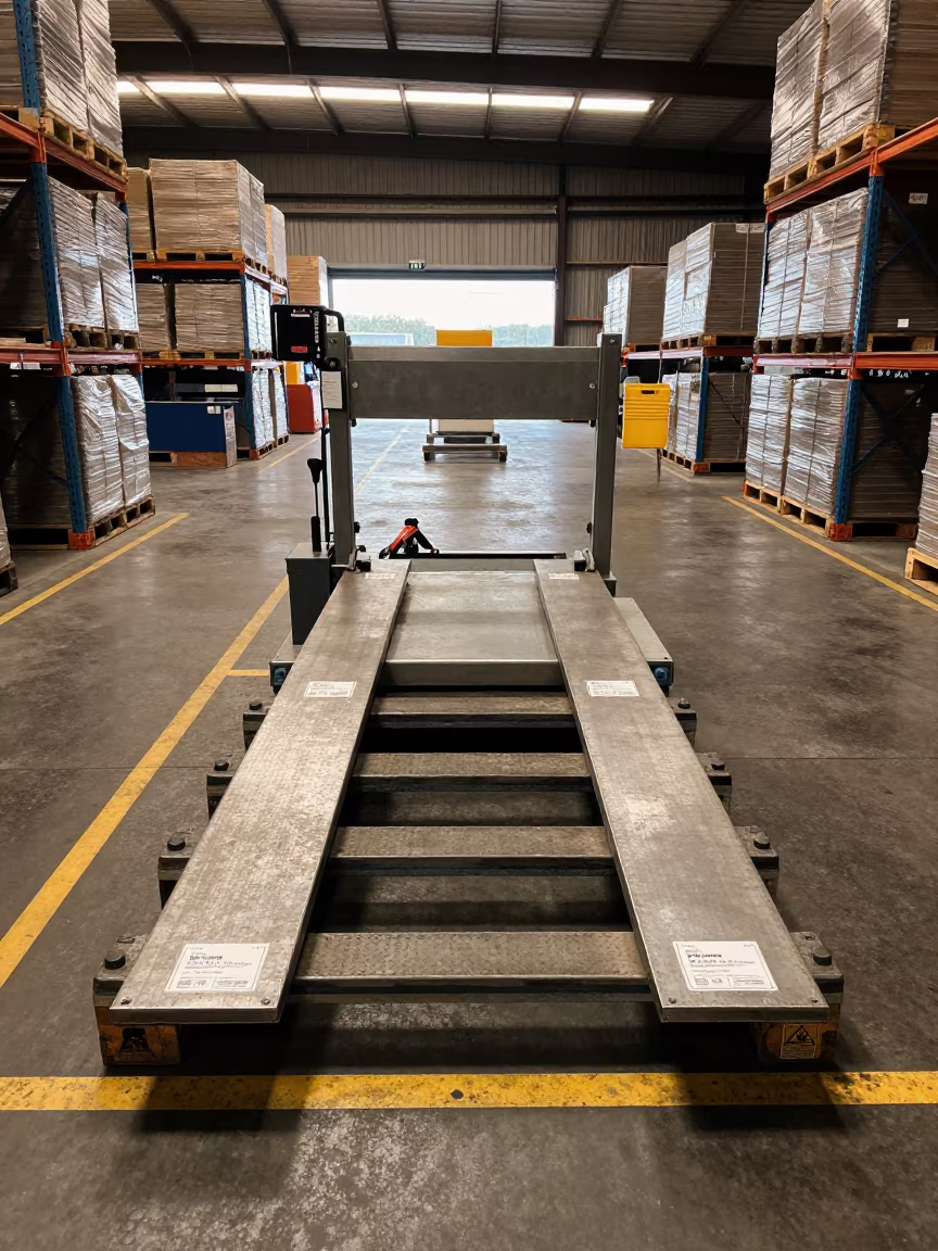 Symmetrical Pallet Scale Station Sydney Dock in at a fulfillment packing station in Bondi, Sydney