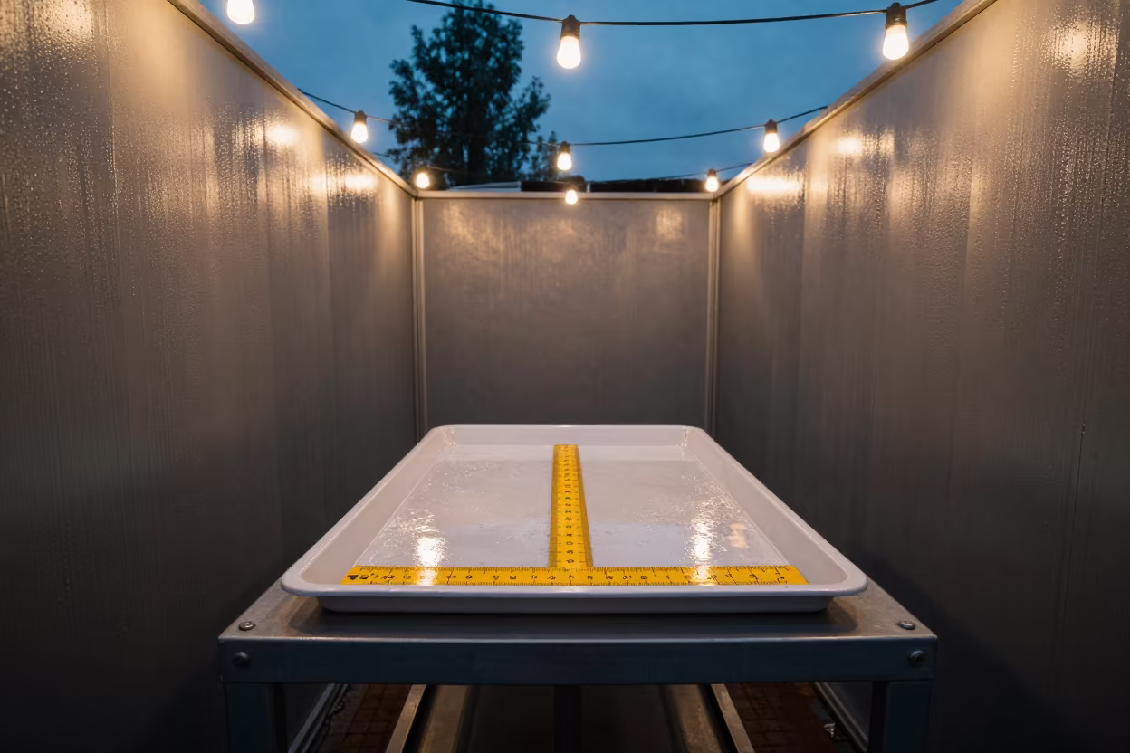 Symmetrical Ruler Tray in Astana Bay in inside a chilled distribution bay in Astana