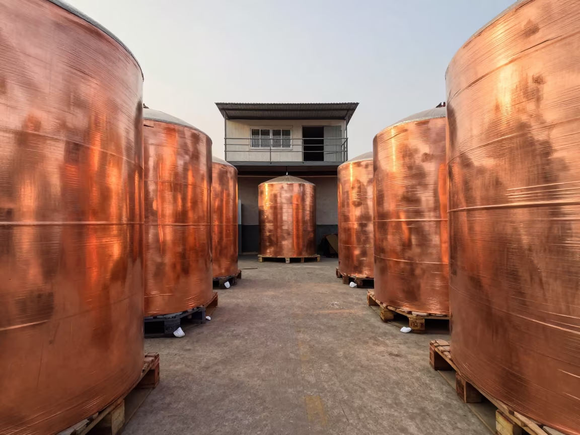 Symmetrical Warehouse Bay Before Dusk in Ahmedpur East in inside a dispatch office above the dock in Ahmedpur East
