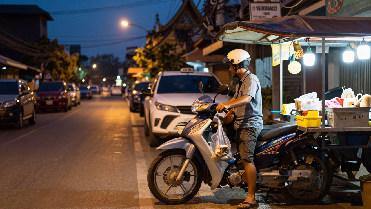 Tabby Cat in Chiang Mai in in Chiang Mai, Thailand