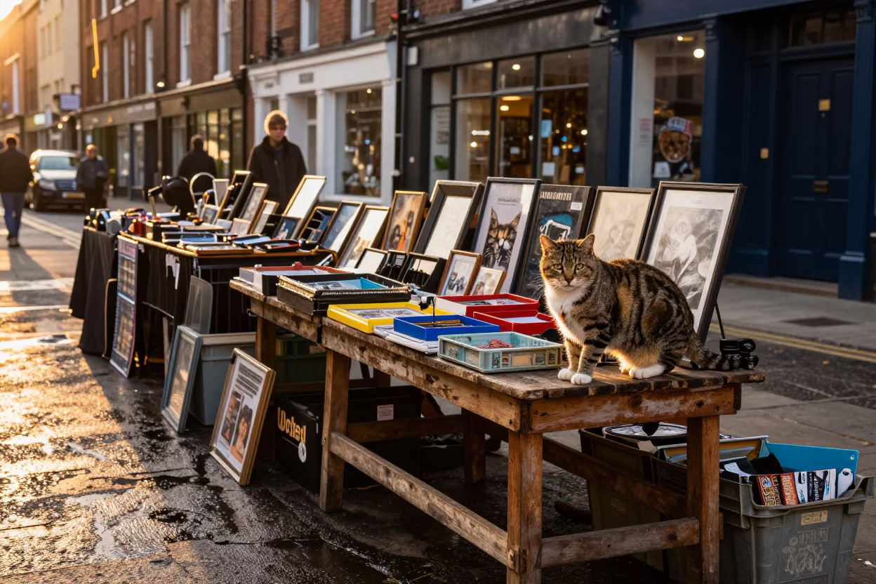Tabby Cat in Liverpool in in Liverpool, United Kingdom