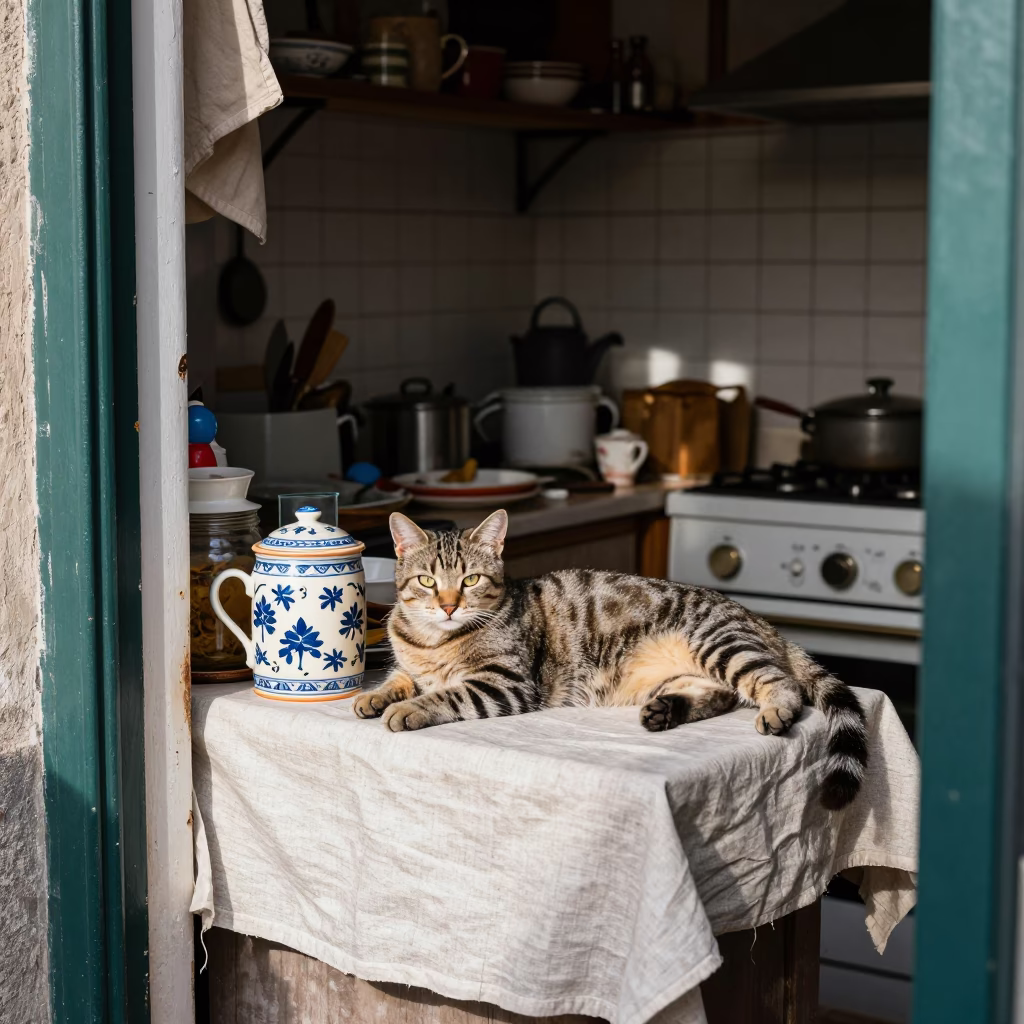 Tabby Cat in Naples in in Naples, Italy