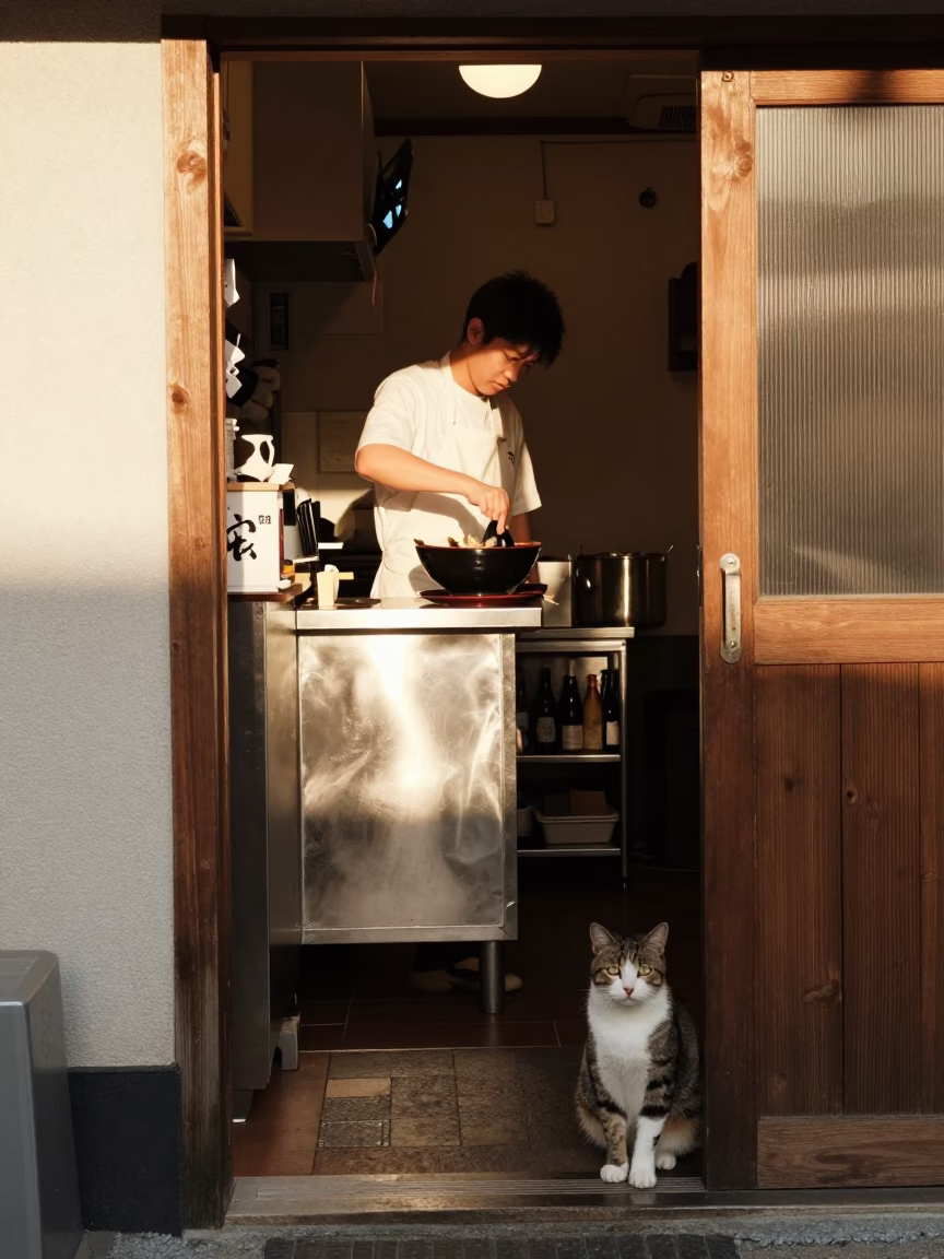 Tabby Cat in Tokyo in in Tokyo, Japan