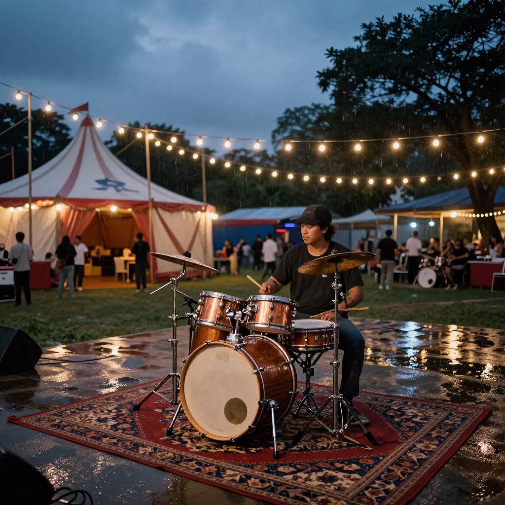 Tabla Drums Under Circus Tent Quezon City in under a circus tent in Quezon City