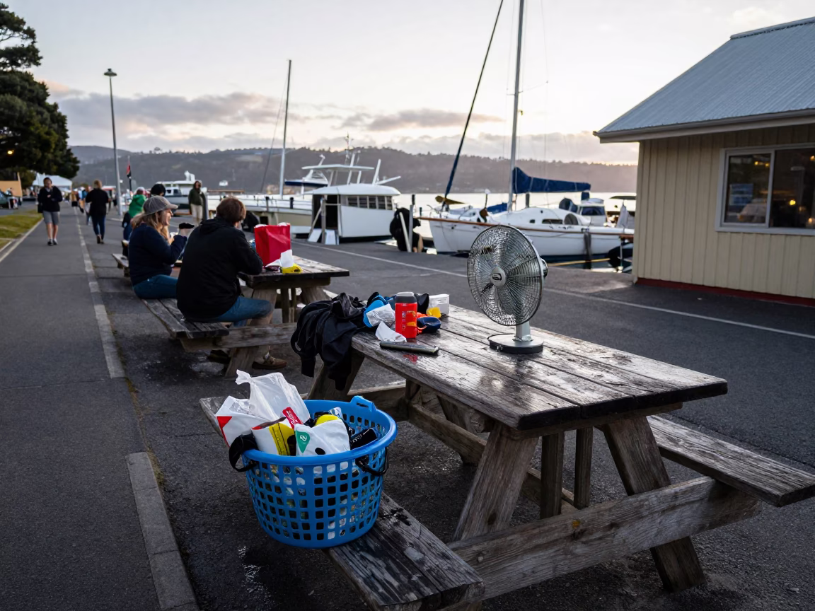Table Clutter in Hobart in in Hobart, Tasmania, Australia