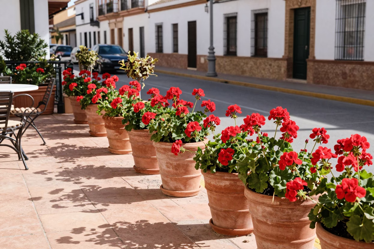 Tableware at Noon Light in Seville in in Seville, Spain