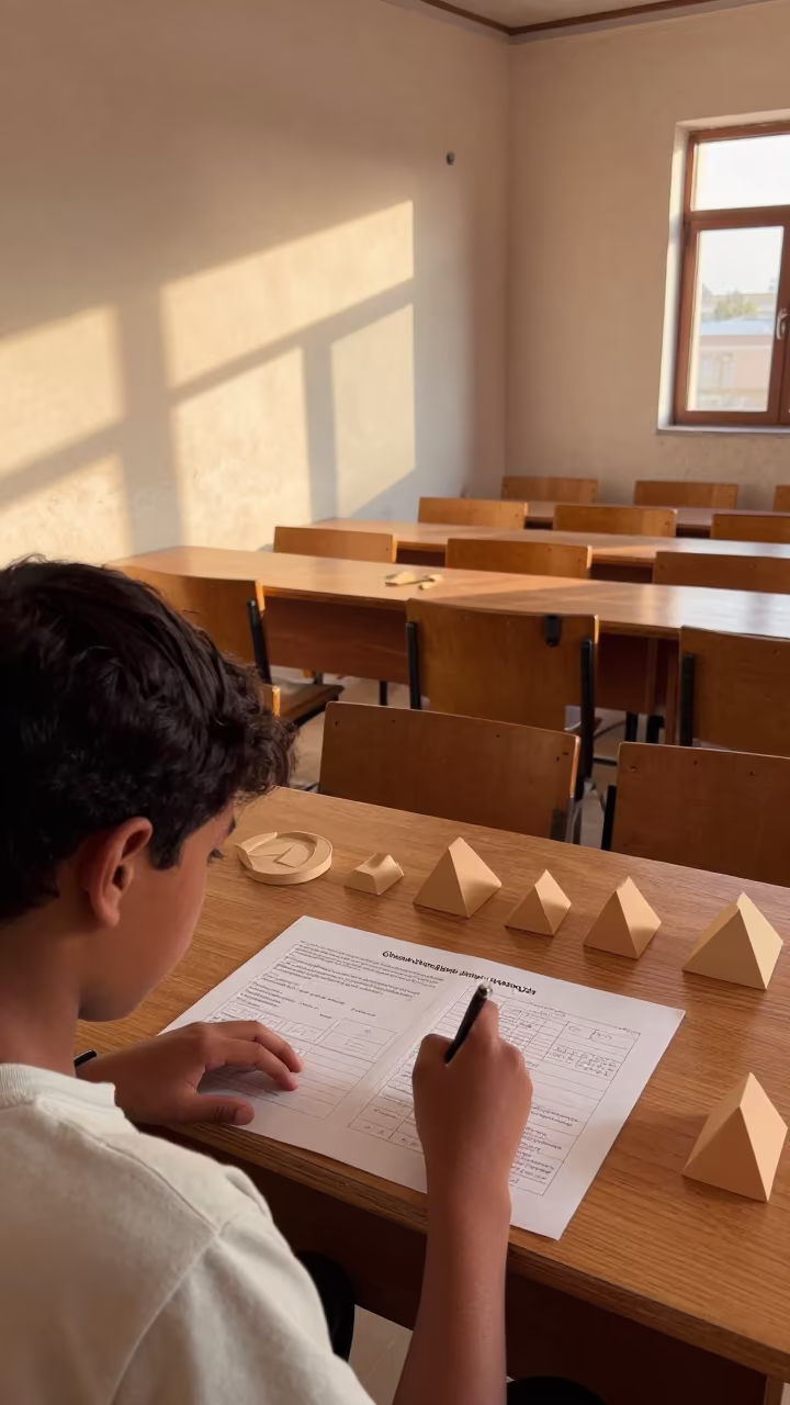 Tactile Charts in Ghardaia Lecture Hall Before Dusk in in a lecture hall before the crowd arrives in Ghardaia