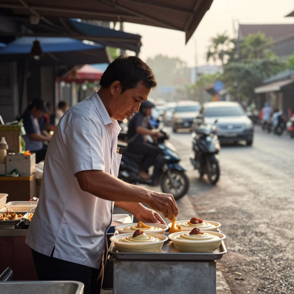 Tahini in Chiang Mai at The Early Morning Light in in Chiang Mai, Thailand