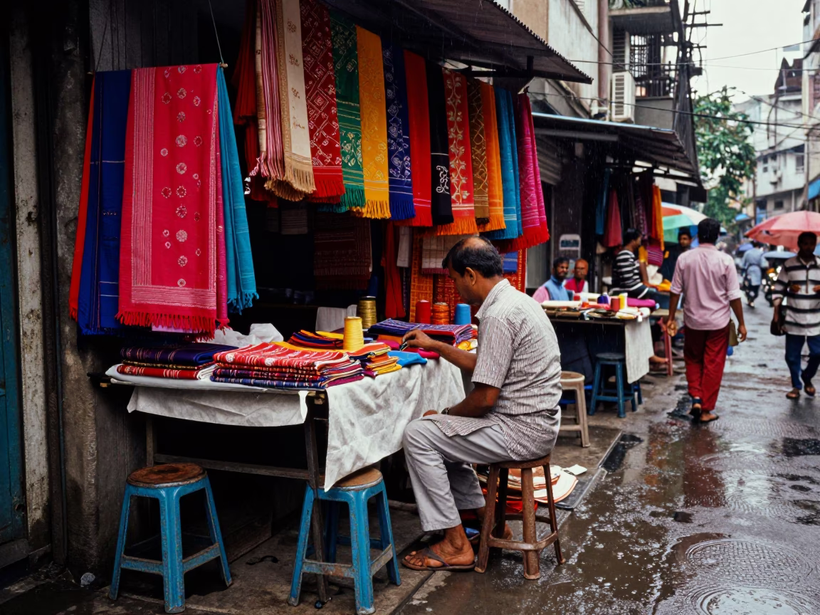 Tailor's Stall in Kolkata in in Kolkata, India