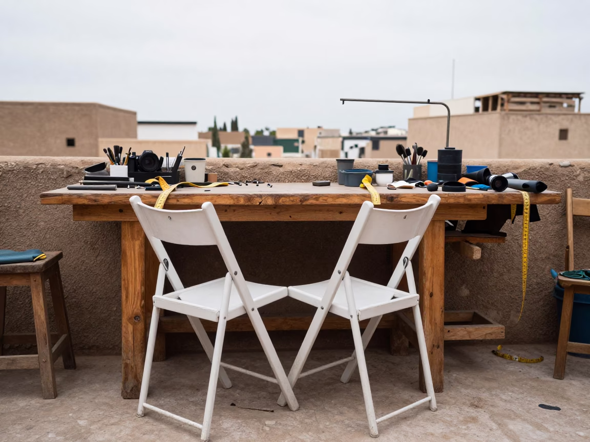 Tailor's Workbench in Casablanca in in Casablanca, Morocco