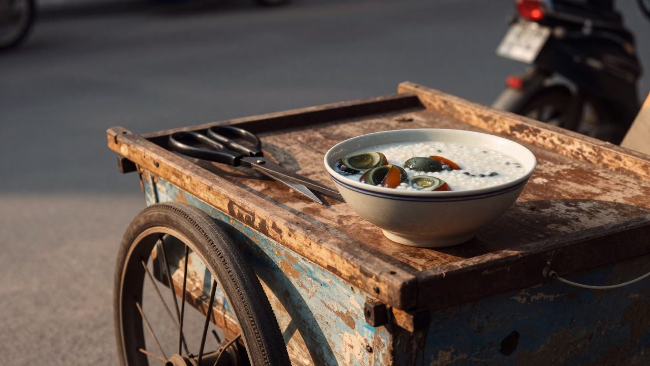 Tailor Shears in Hanoi at Clear Late-afternoon Light in in Hanoi, Vietnam