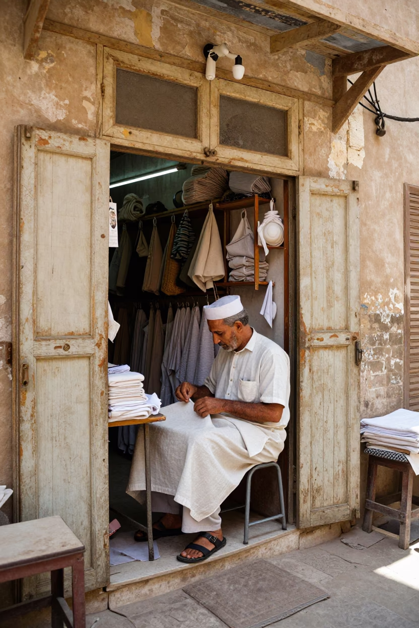 Tailor Working in Luxor in in Luxor, Egypt