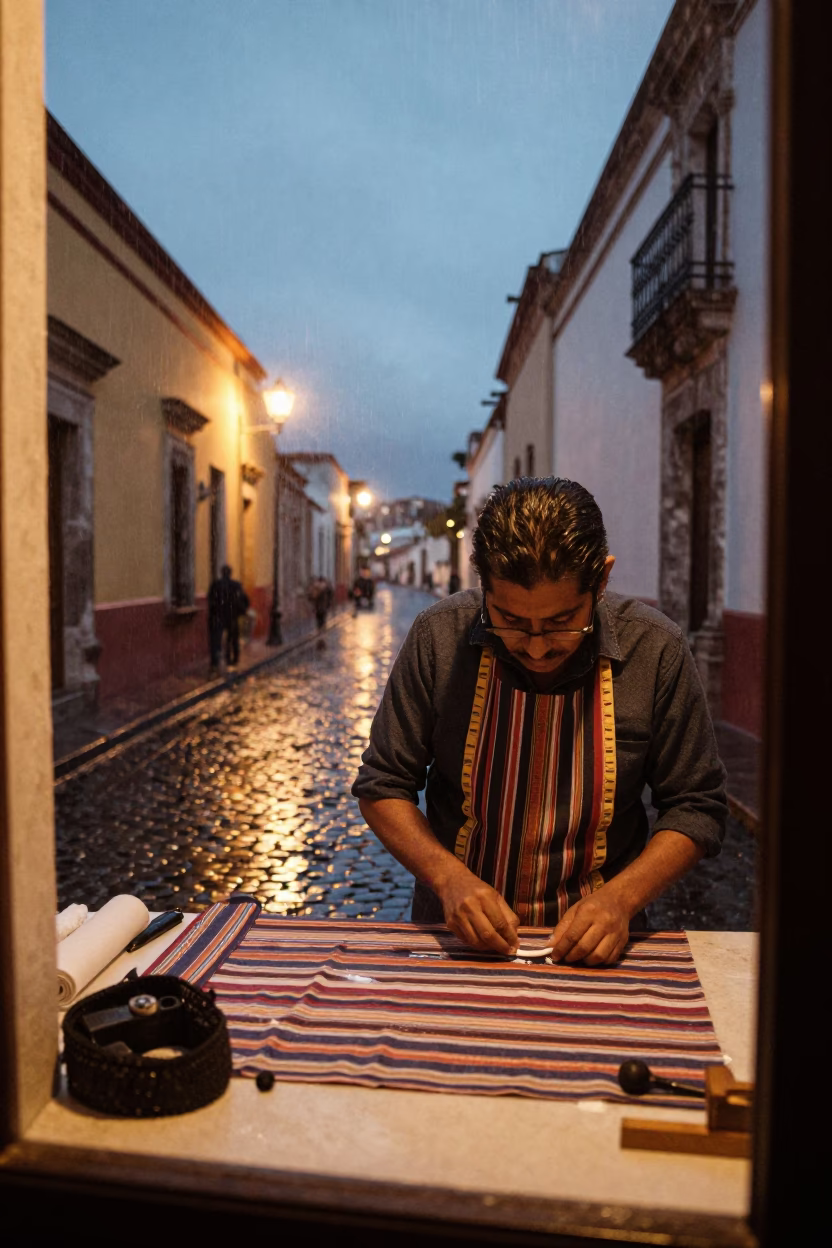 Tailor Working in Oaxaca in in Oaxaca, Mexico
