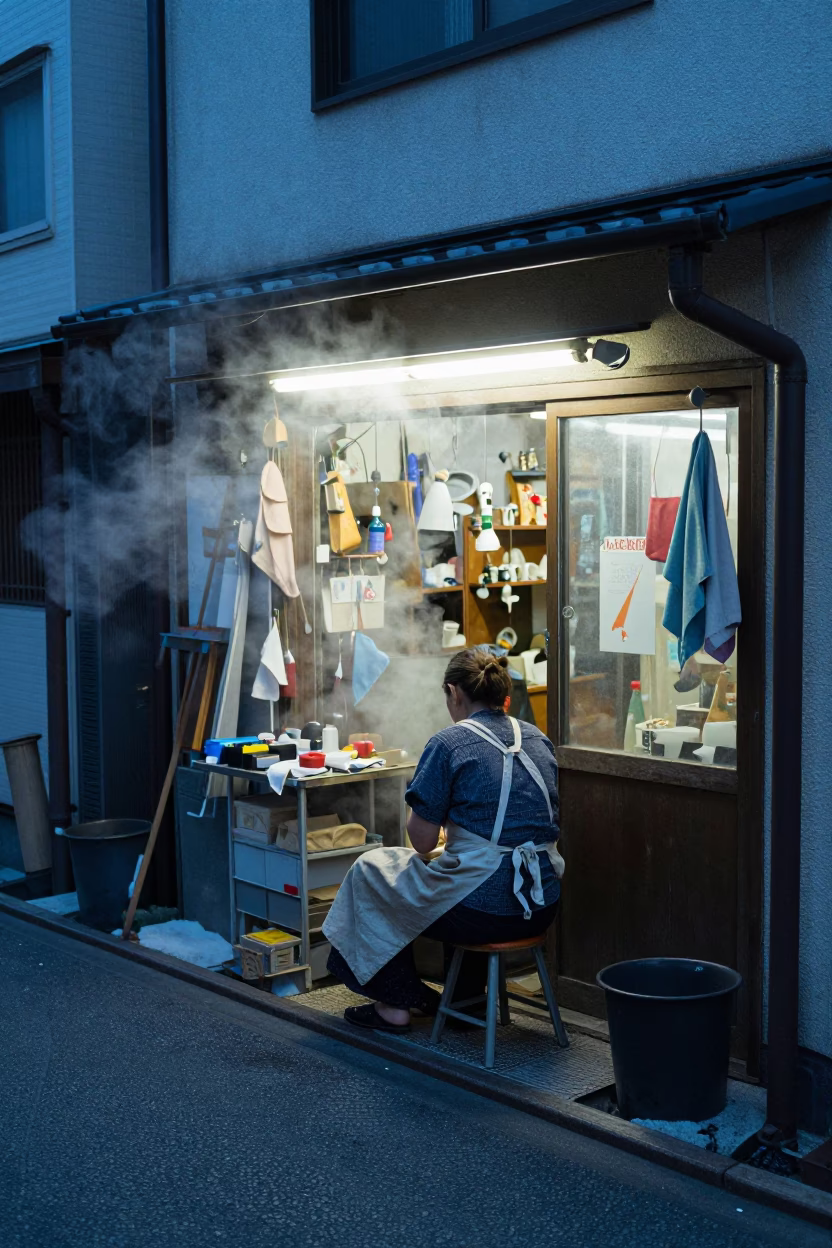 Tailor Working in Tokyo in in Tokyo, Japan