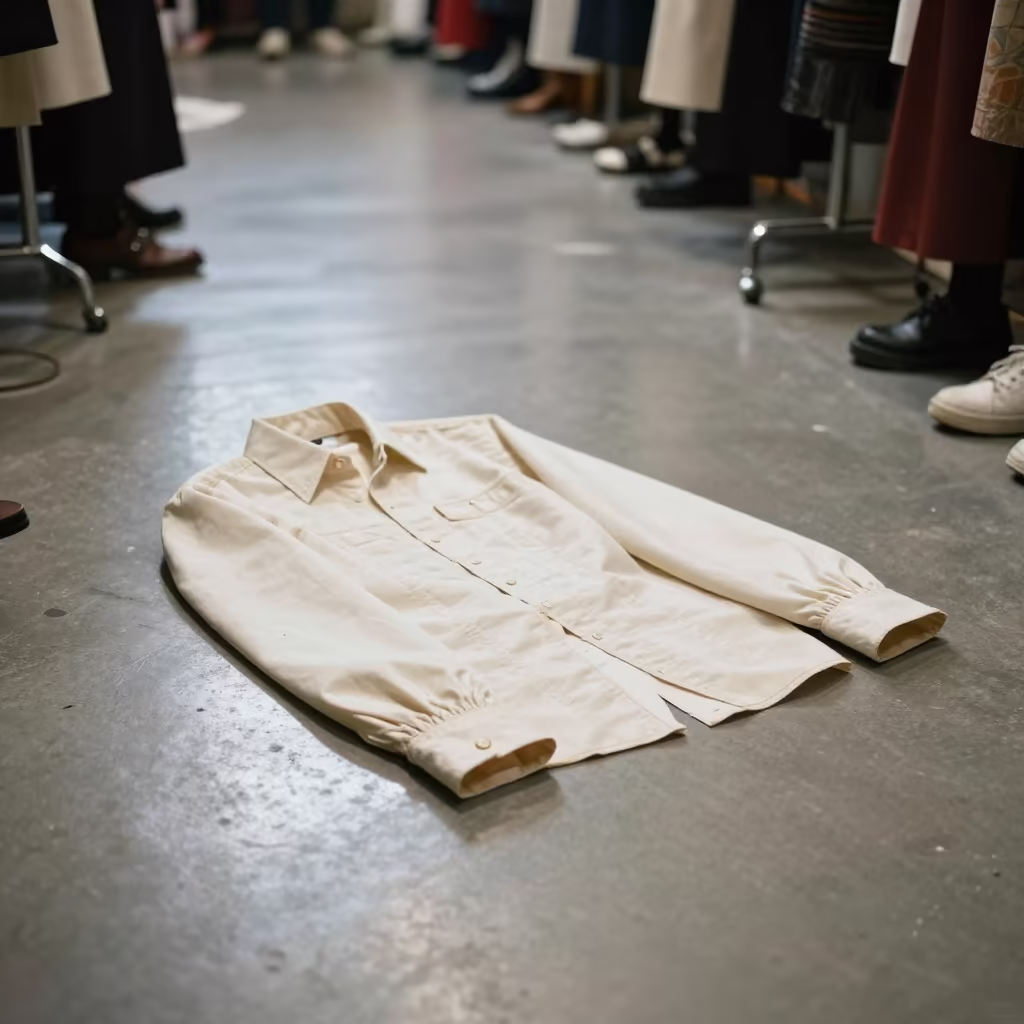 Tailor's Sleeve Board With Silk Lining in Cairo Corridor in in a backstage changing corridor near Cairo