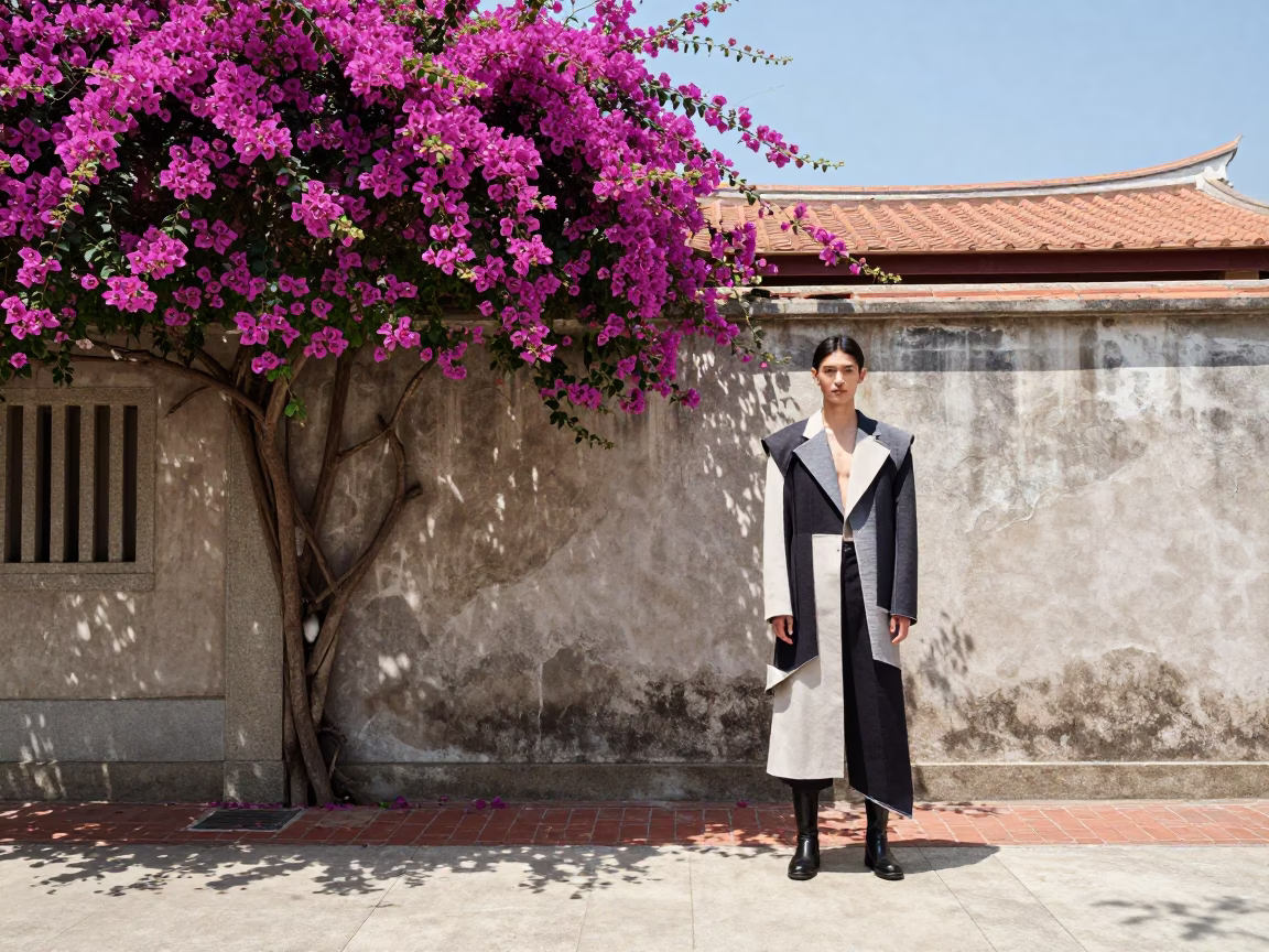 Tainan Fashion Editorial at The Flat Glare Of Noon Light in in Tainan, Taiwan