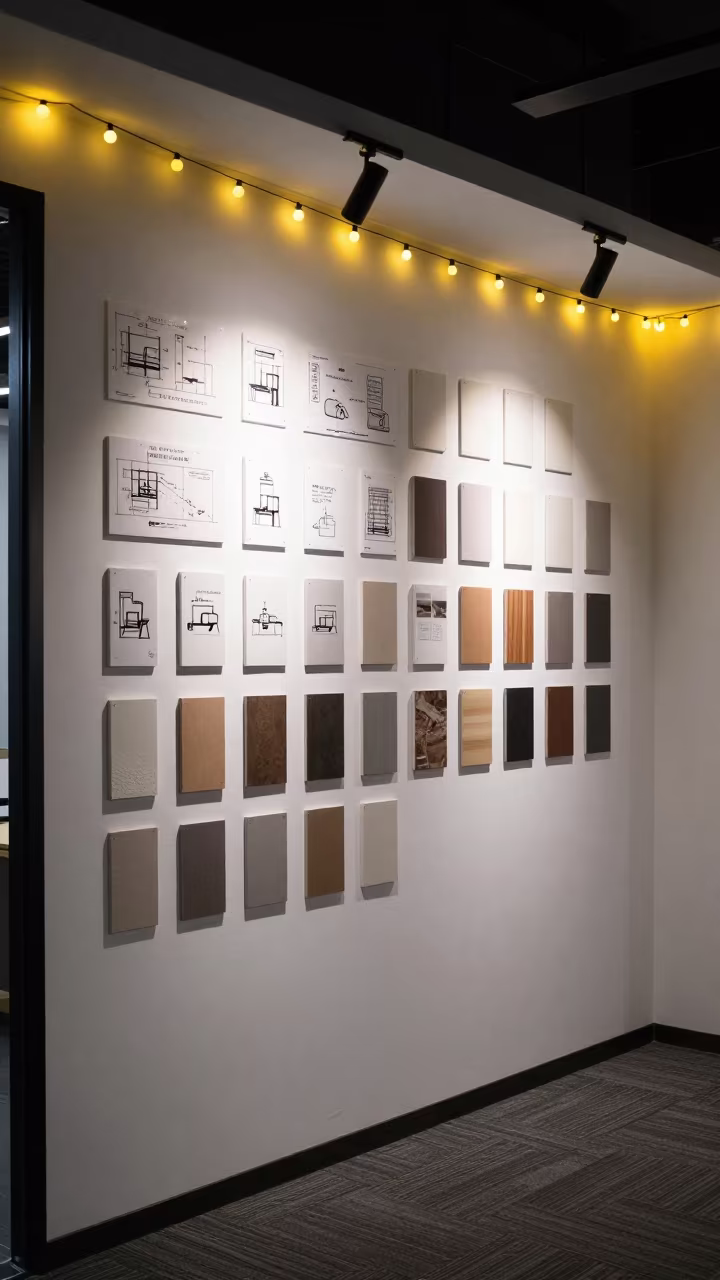 Tainan Office Pinup Wall Night Glow in inside a coworking floor in Tainan