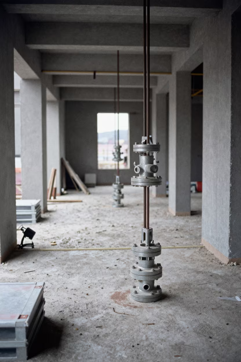 Taiyuan Construction Shell Before Dawn in inside an unfinished corridor near Taiyuan