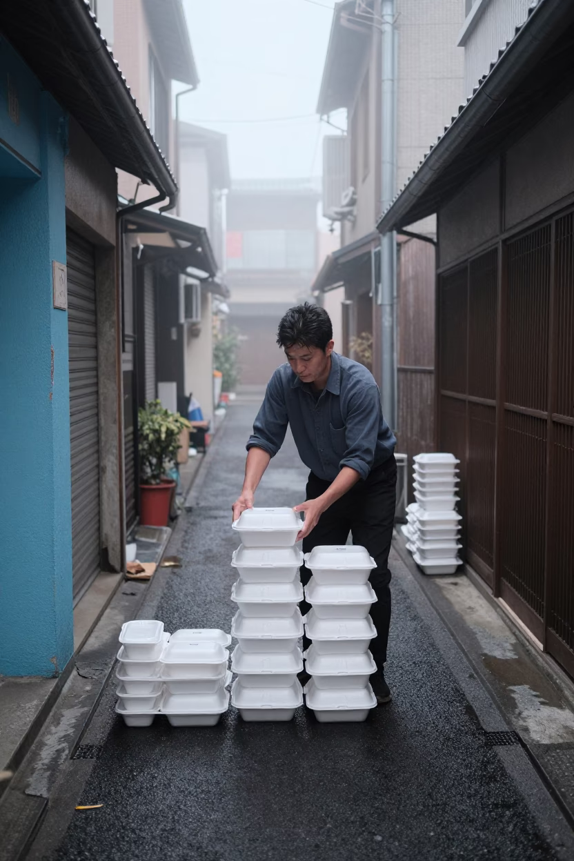 Takeout Containers in Fukuoka in in Fukuoka, Japan