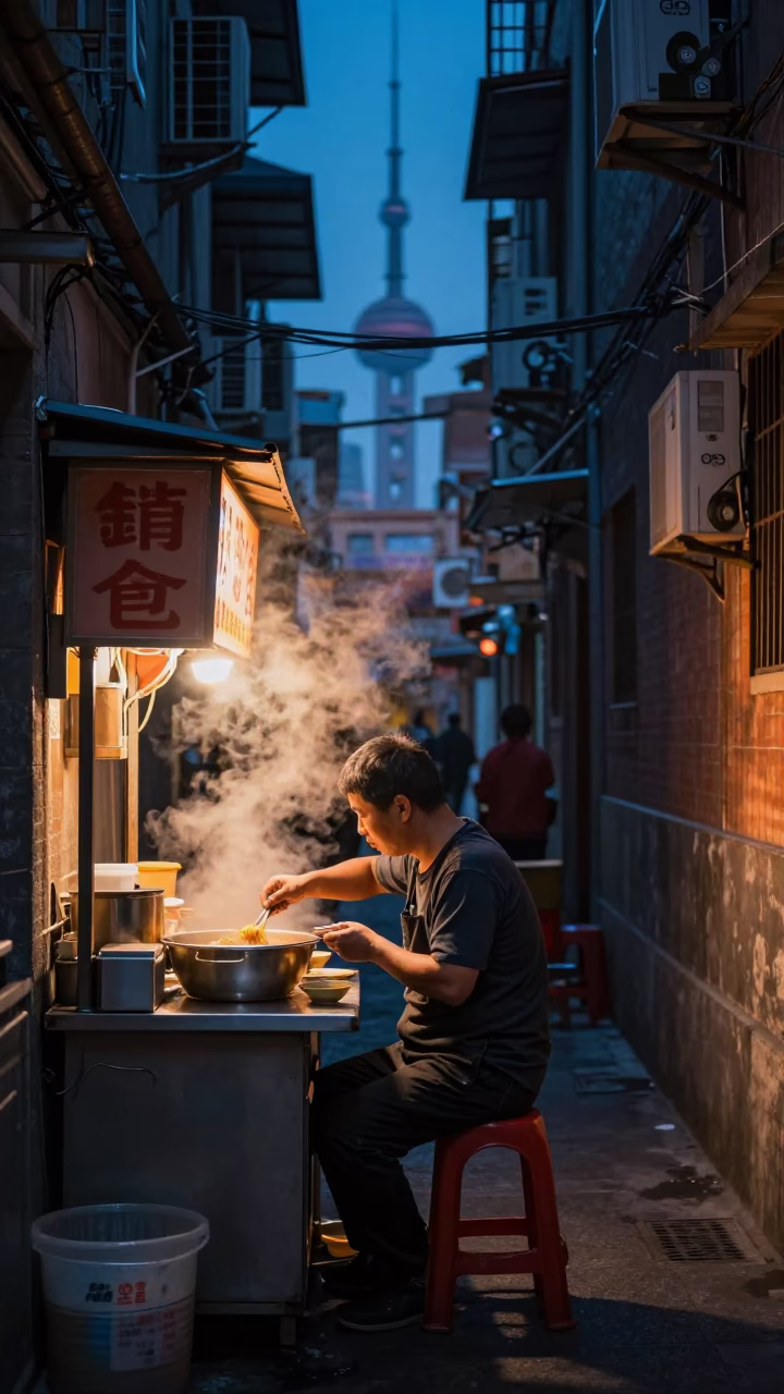 Taking Orders in Shanghai in in Shanghai, China