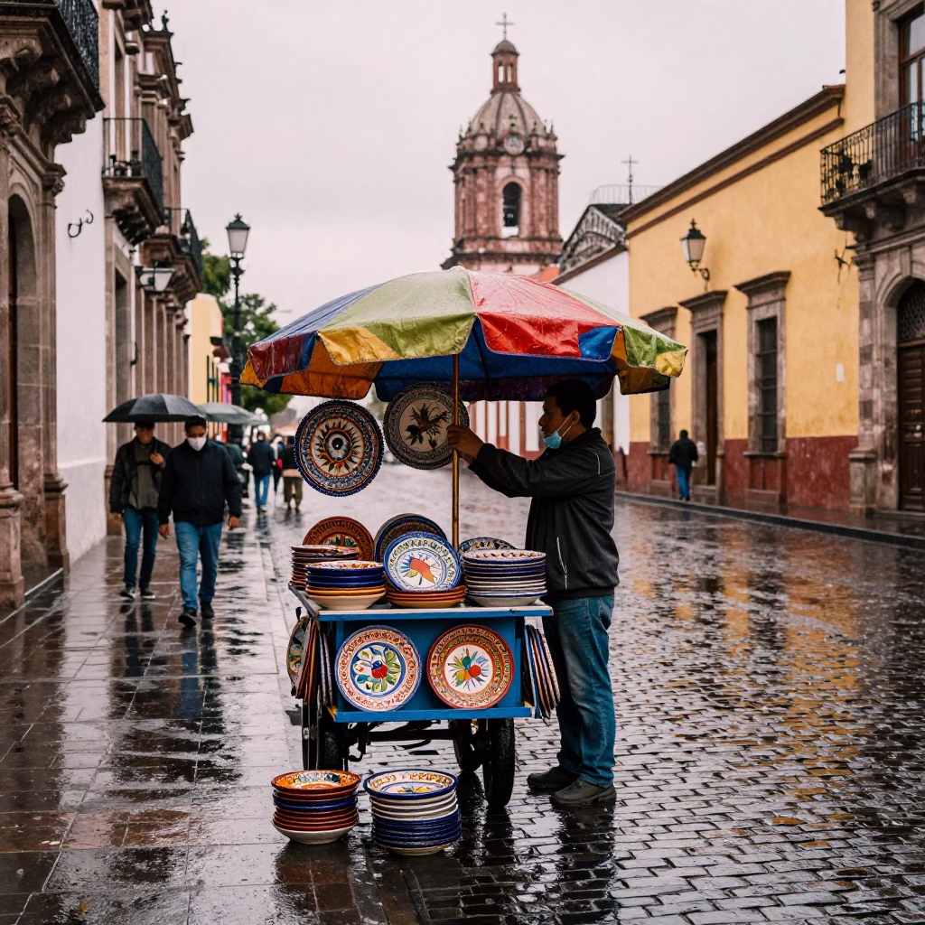 Talavera Plates in Guadalajara in in Guadalajara, Mexico