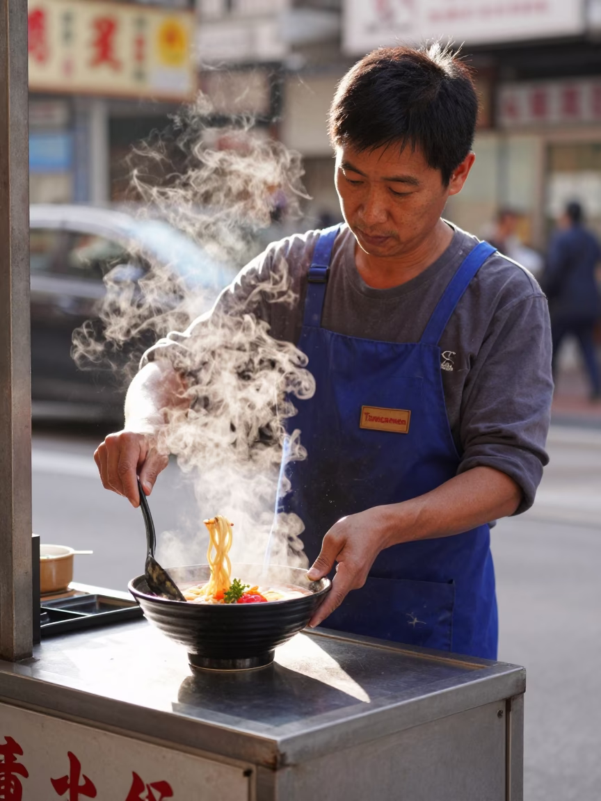 Tantanmen Ramen in Hong Kong at The Early Morning Light in in Hong Kong, Hong Kong
