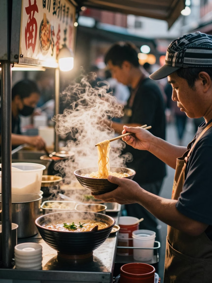 Tantanmen Ramen in Tainan at The Late Morning Light in in Tainan, Taiwan