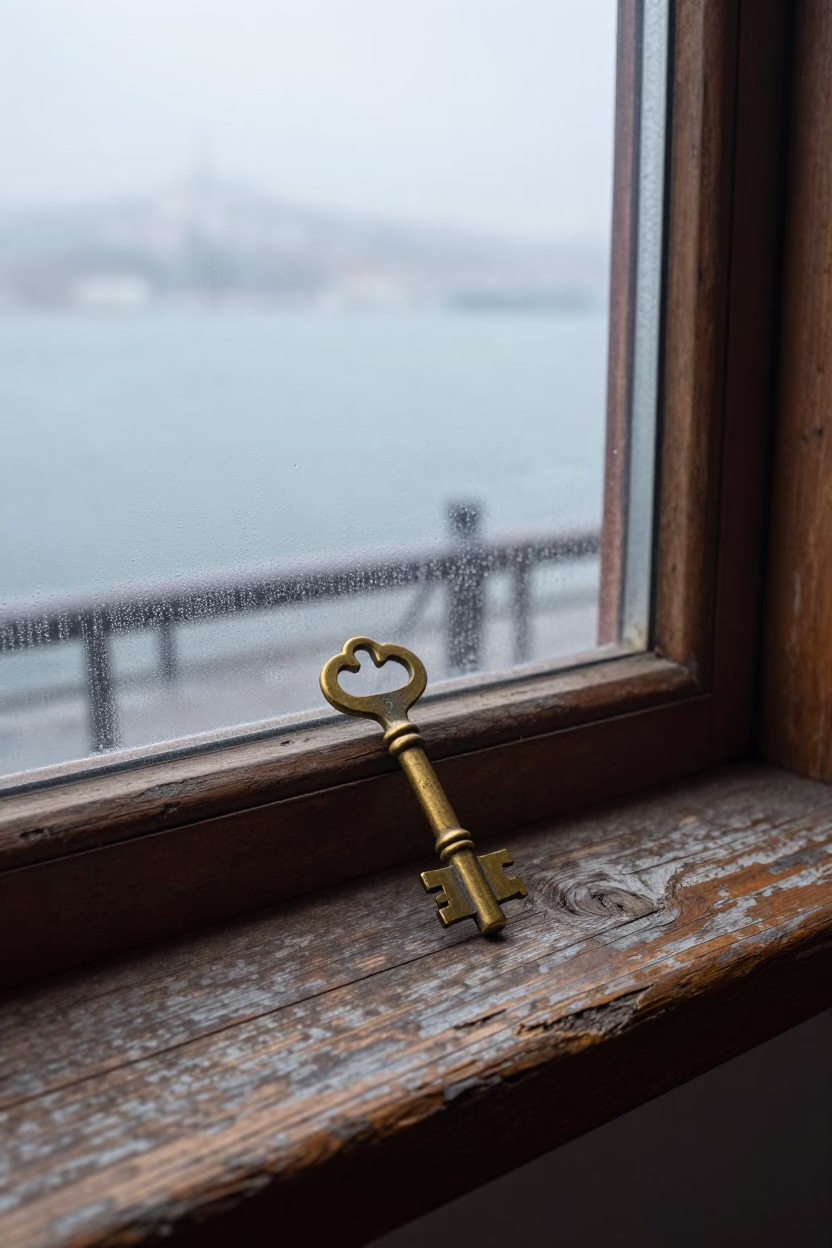 Tarnished Brass Heirloom Key in Istanbul in in Istanbul, Turkey