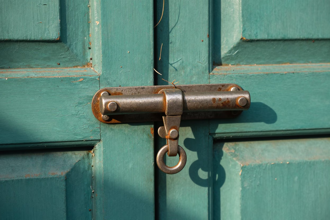 Tarnished Metal Latch in Chennai in in Chennai, India