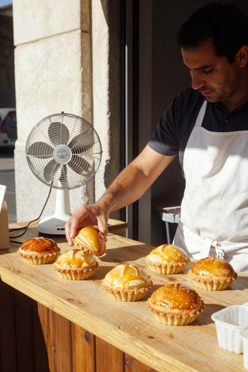Tart Tins in Marseille at Late Morning Light in in Marseille, France