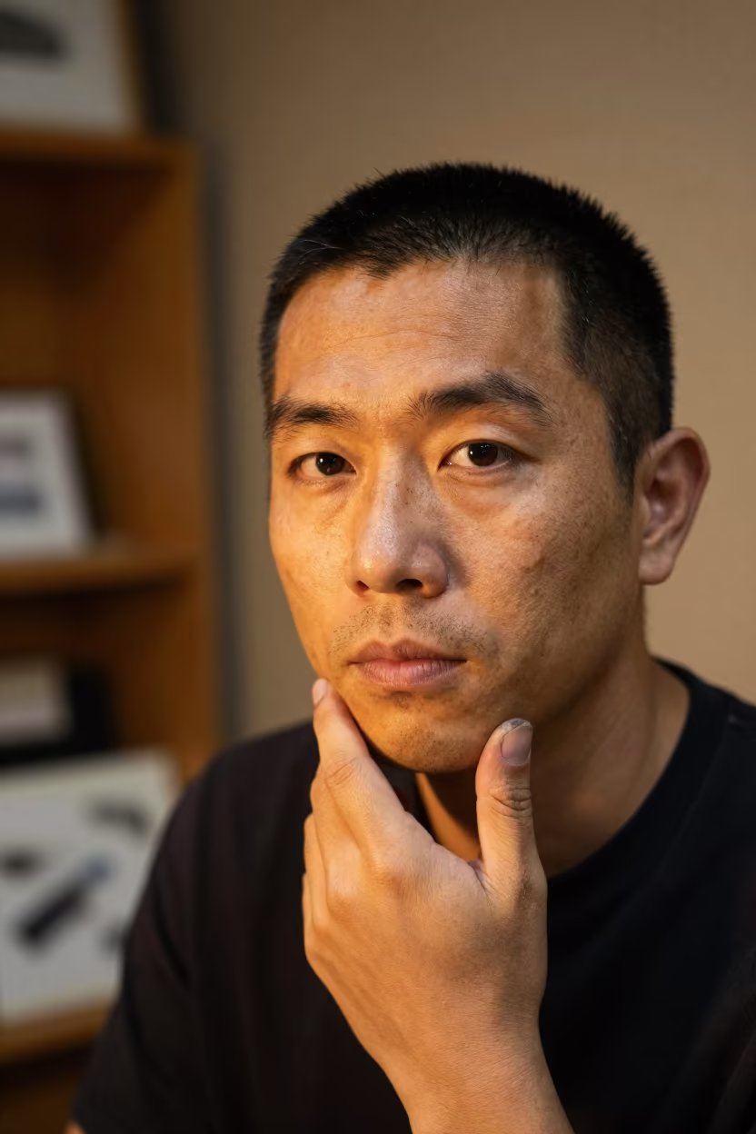 Tattoo Artist in Fukuoka Evening Portrait in in Fukuoka