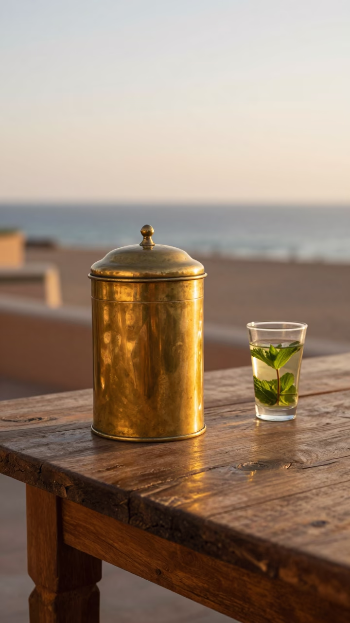 Tea Canister in Casablanca in in Casablanca, Morocco