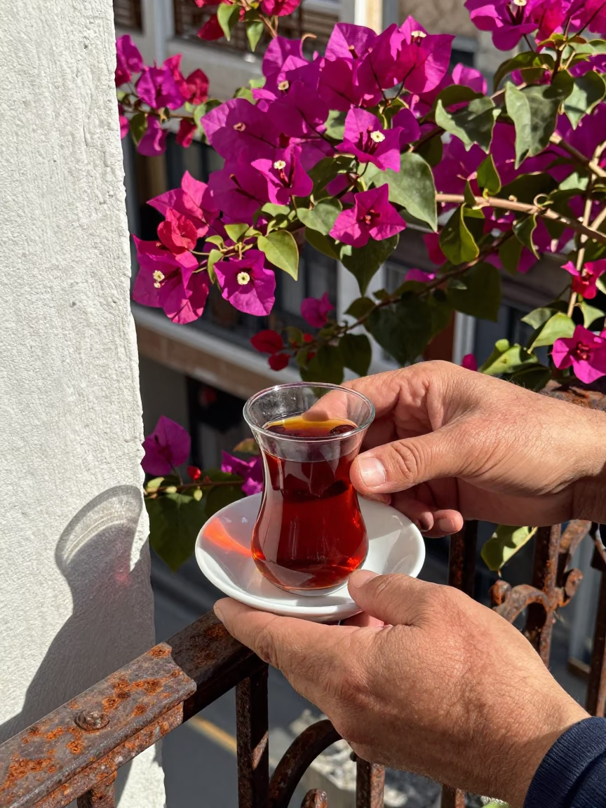 Tea Glass in Izmir in in Izmir, Turkey