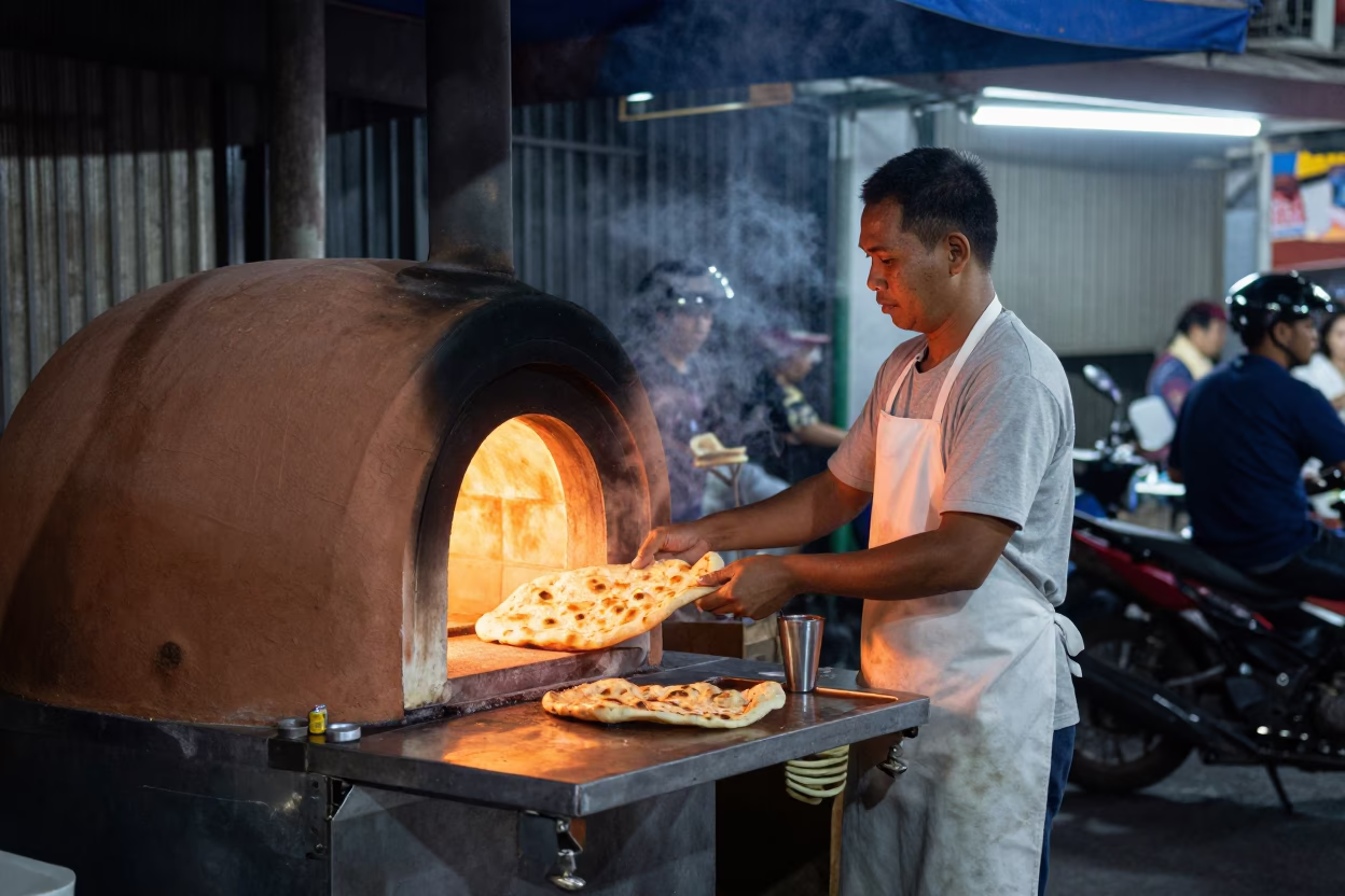 Tea in Bangkok at Late At Night Light in in Bangkok, Thailand