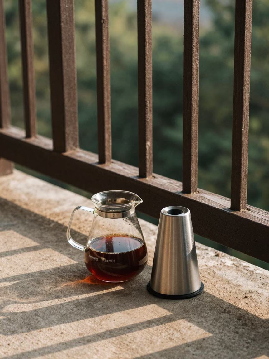 Tea Infuser just after sunrise in Austin in in Austin, Texas, United States