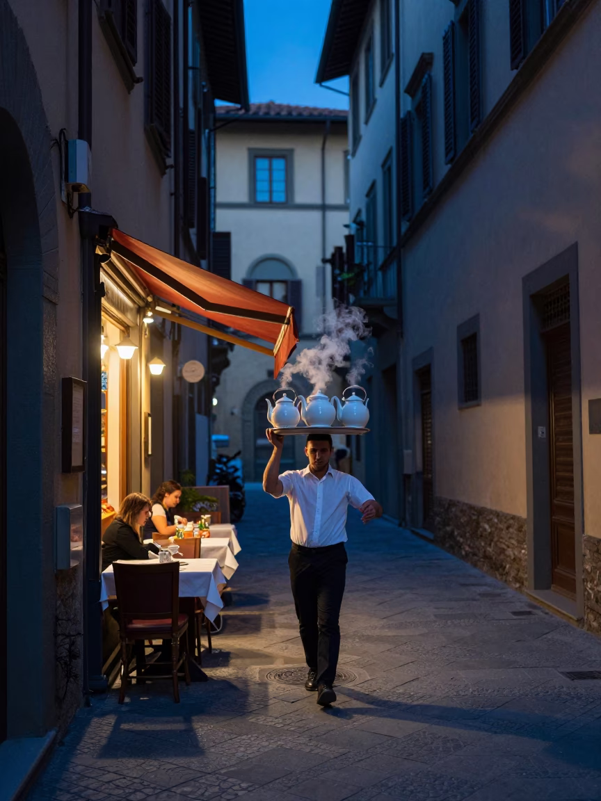 Tea Kettles in Florence in in Florence, Italy