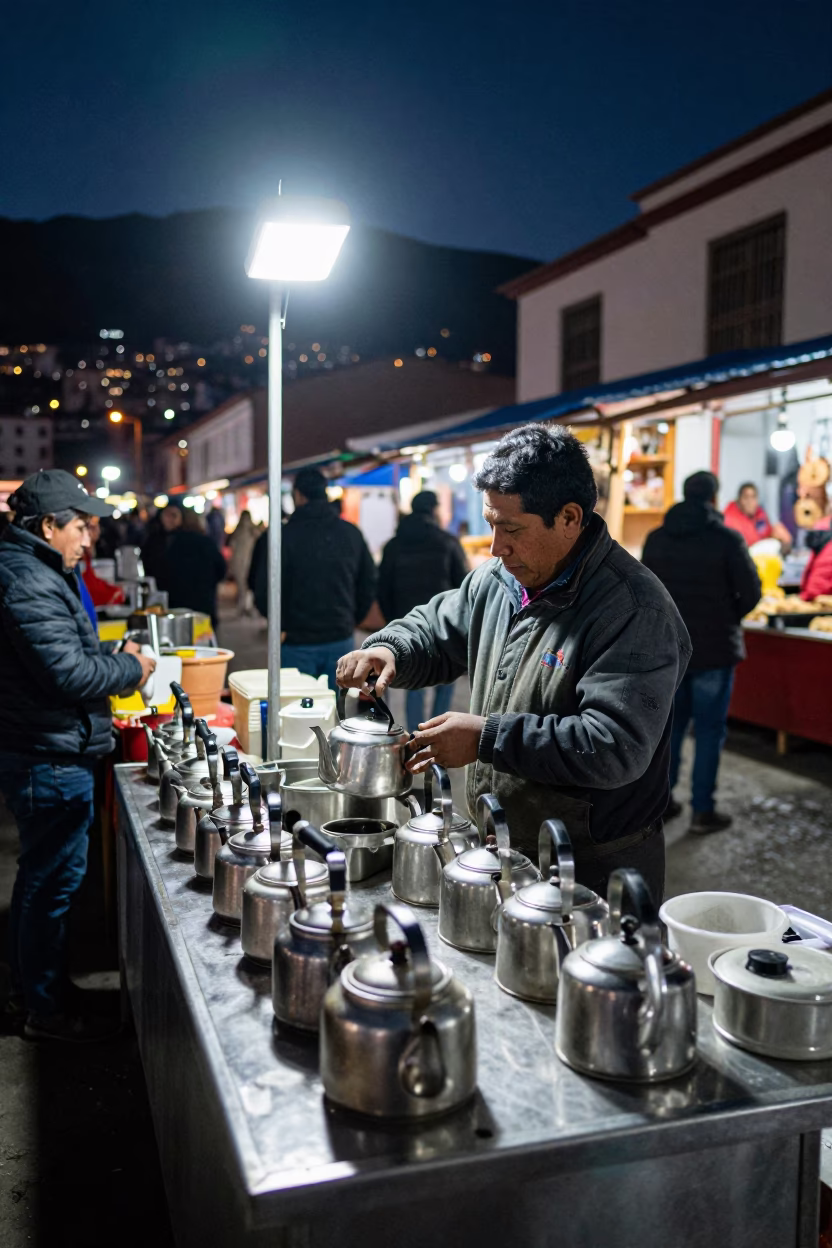 Tea Kettles in La Paz in in La Paz, Bolivia