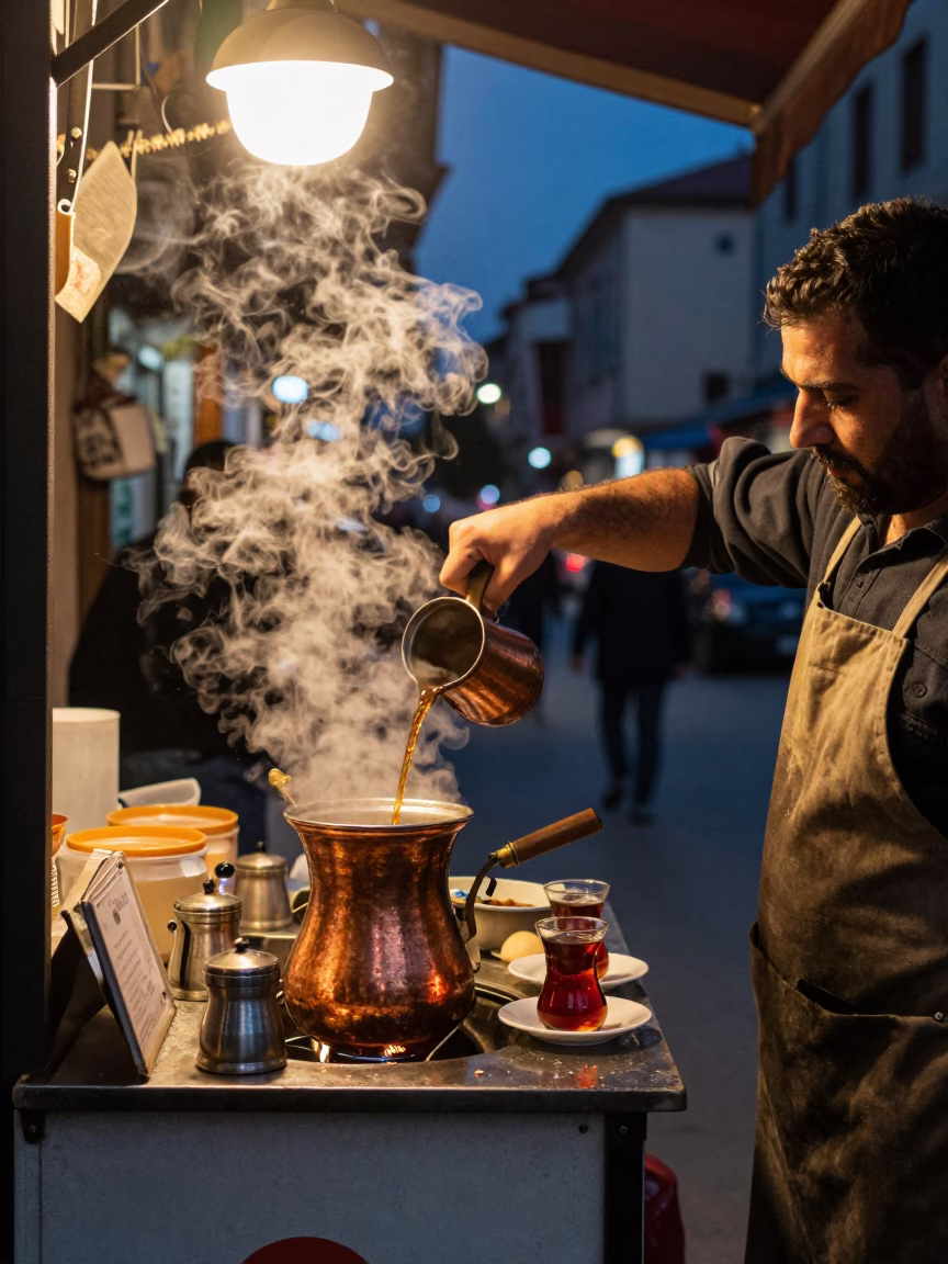 Tea Pouring in Istanbul in in Istanbul, Turkey