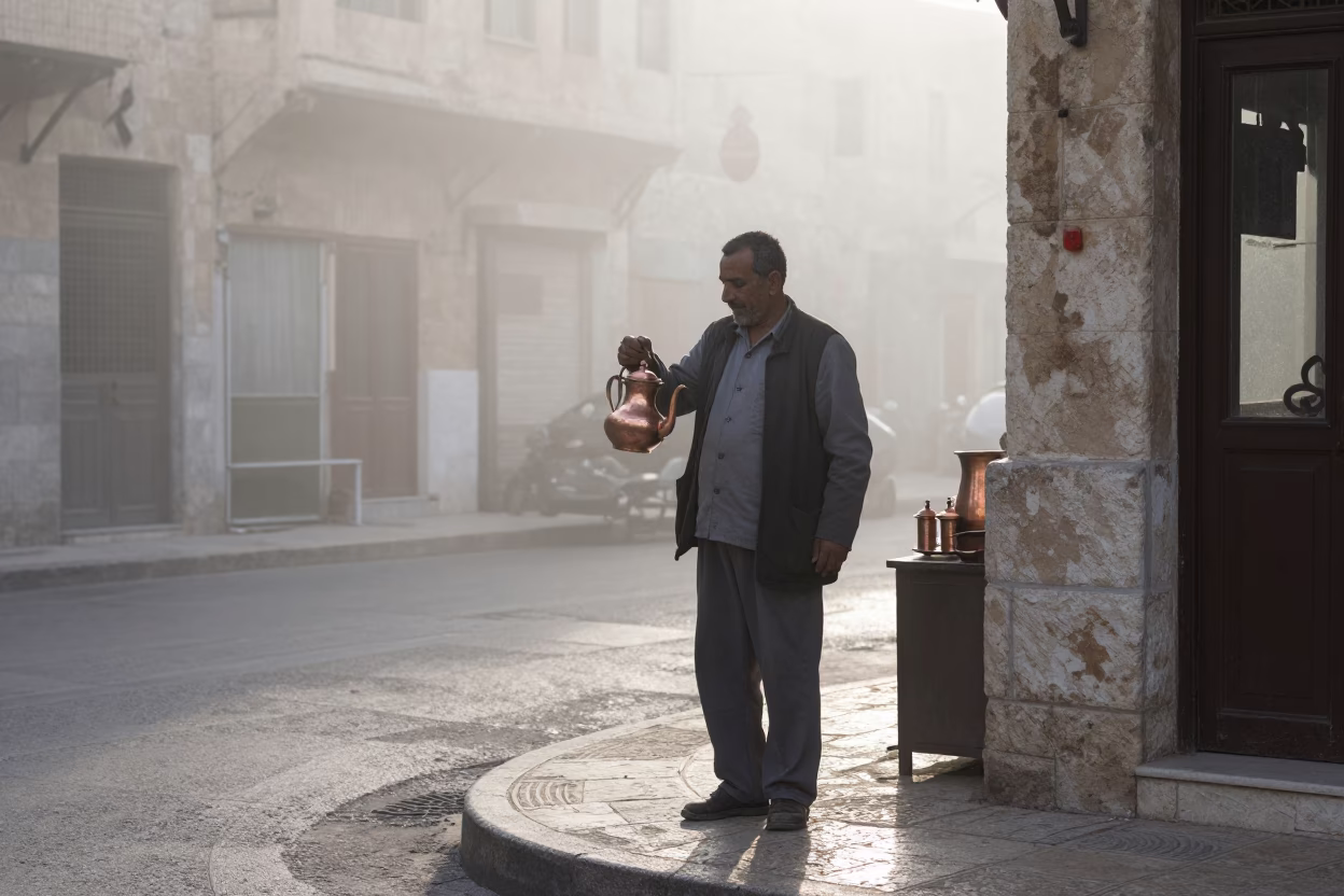 Tea Seller in Amman in in Amman, Jordan