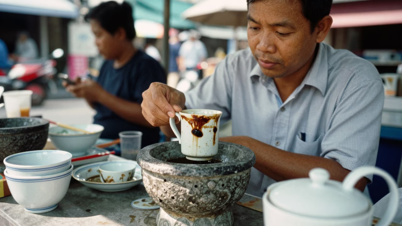 Tea Seller in Bangkok in in Bangkok, Thailand
