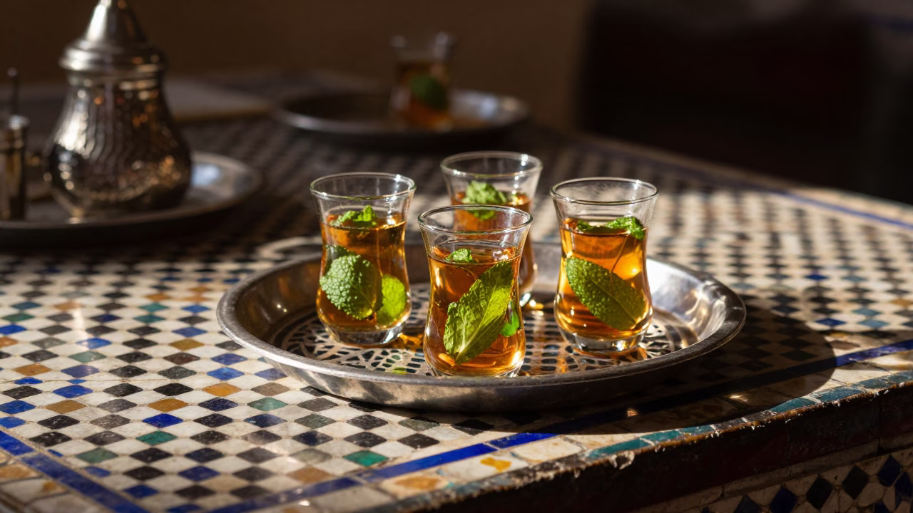 Tea Service in Fez in in Fez, Morocco