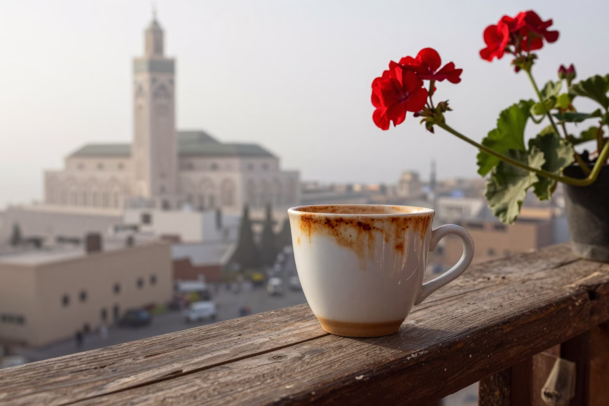 Tea Stained Cup in Casablanca in in Casablanca, Morocco