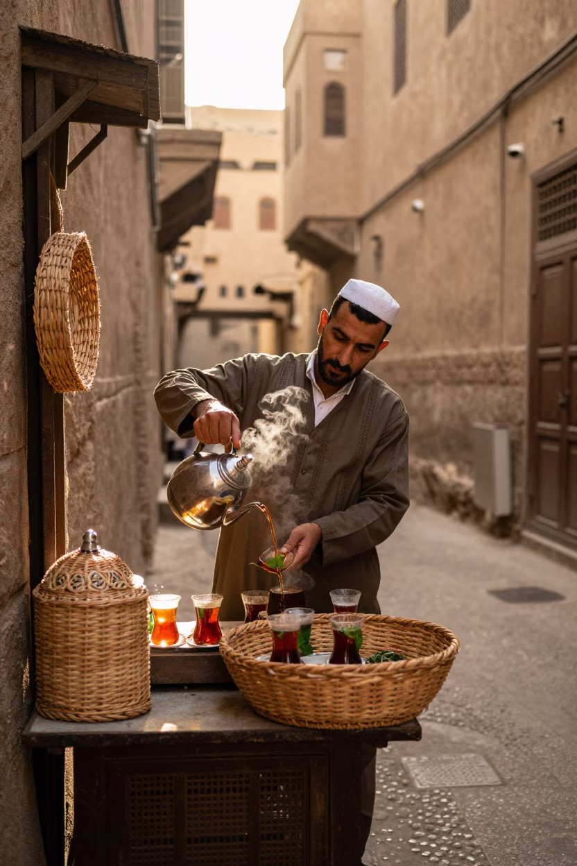Tea Stall in Cairo in in Cairo, Egypt
