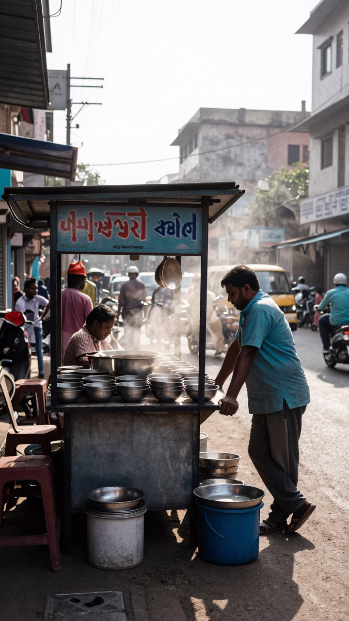 Tea Stall in Hyderabad in in Hyderabad, India