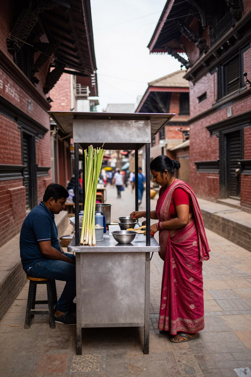 Tea Stall in Kathmandu in in Kathmandu, Nepal