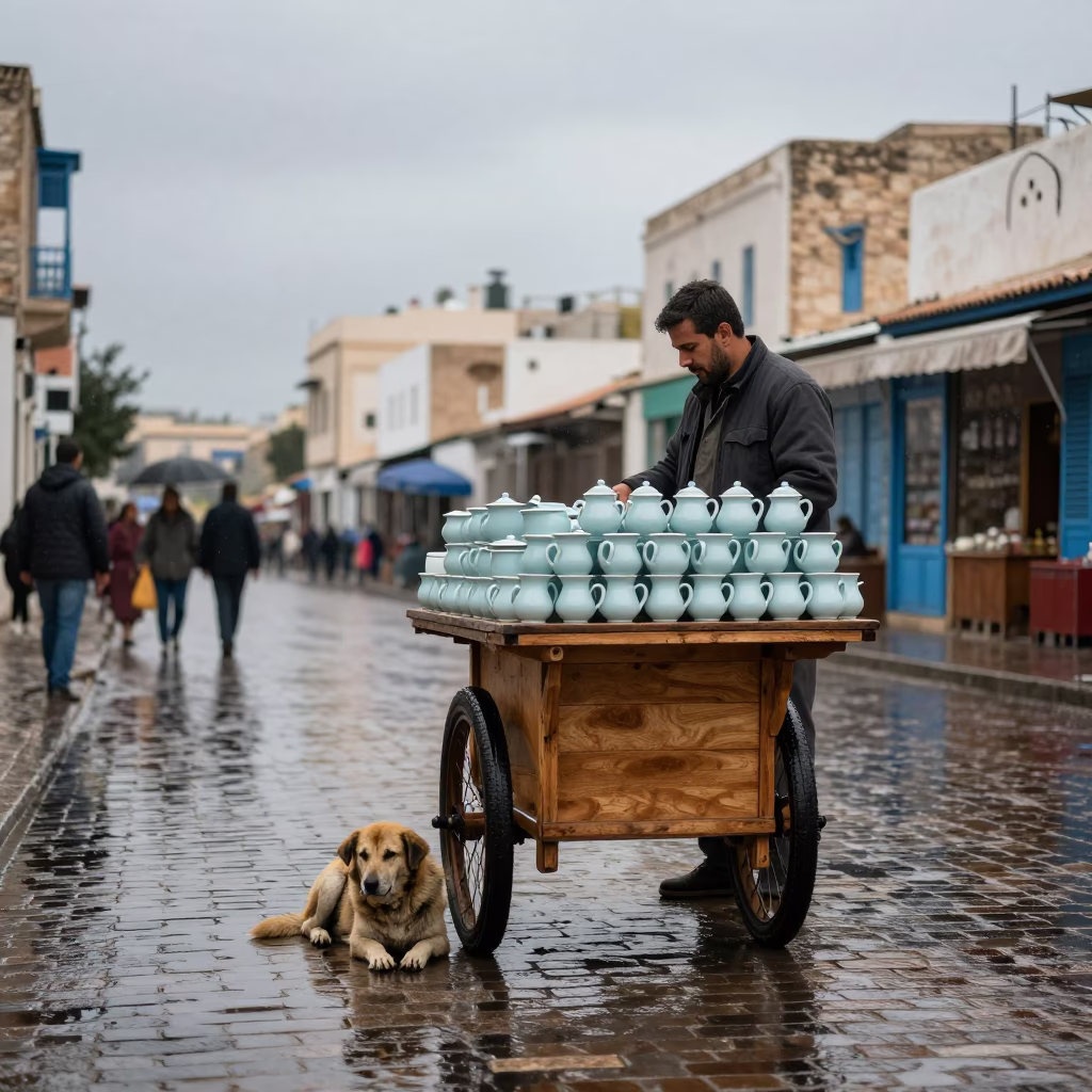 Tea Stall in Tunis in in Tunis, Tunisia