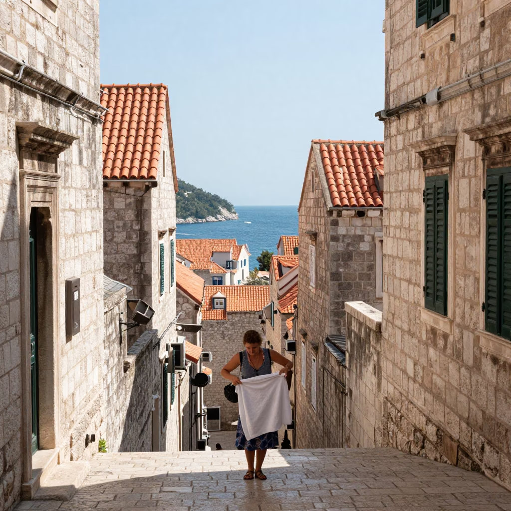 Tea Towel in Dubrovnik in in Dubrovnik, Croatia