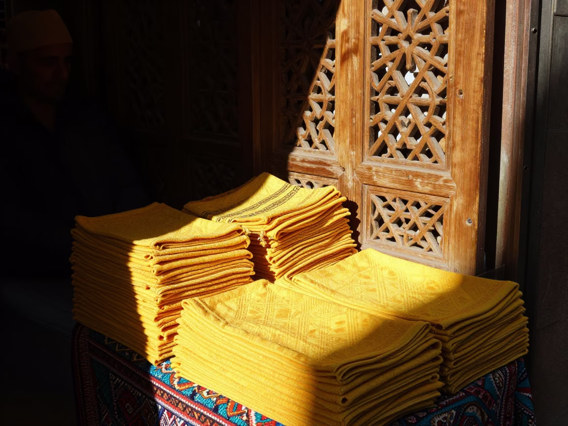 Tea Towels in Marrakech at The Late Morning Light in in Marrakech, Morocco